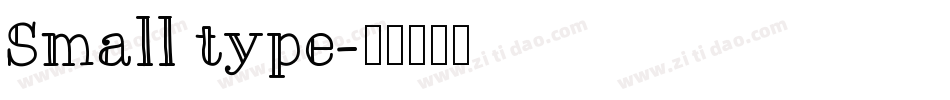 Small type字体转换